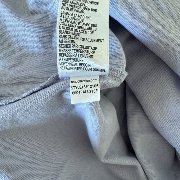 Tea Collection Crane Tunic Top Lilac Gray Size 2 - Picture 4 of 4